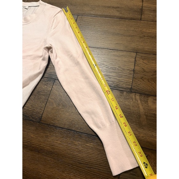 Banana Republic Cardigan Sweater Women's Size M Palest Pink Silk Cotton Cashmere - Picture 8 of 9